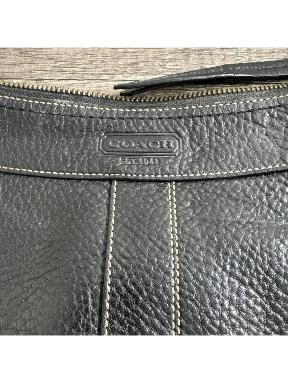 Coach Black Bleecker Tattersall Vachetta Duffle Bucket Bag 10398 Vintage Brown - Picture 2 of 5
